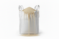 Heavy-duty sand bulk bag 35x35x50 with duffel top and discharge spout